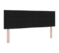 vidaXL Cabecero Negro 160 cm Tela, Cabecera Ajustable, diseño Moderno, tapizada, Resistente, Ideal para tu Dormitorio, líneas limpias, Estilo contemporáneo