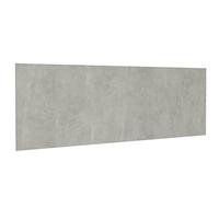 vidaXL Cabecero Pared Cama Cabezal Dormitorio Estructura Habitación Mobiliario Muebles Decoración Madera Contrachapada Gris Hormigón 240x1,5x80 cm