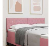 vidaXL Cabecero Rosa 144 cm Terciopelo | Fácil de ajustar para que encaje con tu cama, Un estilo moderno que le va bien a tu dormitorio, Súper cómodo de tocar