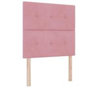vidaXL Cabecero Rosa 90 cm Terciopelo, Decoración Moderna para el Dormitorio, cabecera Elegante con cojín, diseño Minimalista y Panel Resistente