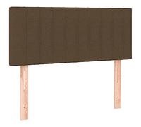 vidaXL Cabecero Tapizado Cama Dormitorio Antimancha Acolchado Protector Cubierto Elástico Funda Prueba Polvo de Tela Marrón Oscuro 90x5x78/88 cm
