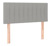 vidaXL Cabecero Tapizado Cama Dormitorio Antimancha Acolchado Protector Cubierto Elástico Funda Prueba Polvo de Tela Gris Claro 100x5x78/88 cm