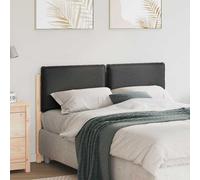 vidaXL Cabecero tapizado con cabecera Gris Natural y Oscuro 140 cm