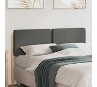vidaXL Cabecero tapizado con cabecera Marrón y Gris Claro 150 cm