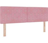 vidaXL Cabecero tapizado en terciopelo, diseño Argyle, color rosa, 160 cm