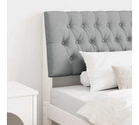 vidaXL Cabecero tapizado Gris Claro 100 cm Madera de pino macizo