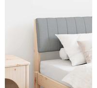 vidaXL Cabecero tapizado Gris Claro 100 cm Madera de pino macizo