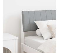 vidaXL Cabecero tapizado Gris Claro 100 cm Madera de pino macizo