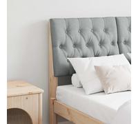 vidaXL Cabecero tapizado Gris Claro 120 cm Madera de pino macizo