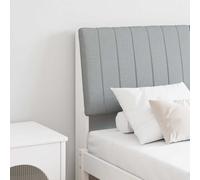 vidaXL Cabecero tapizado Gris Claro 140 cm Madera de pino macizo