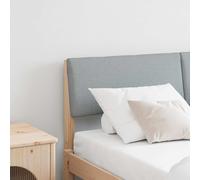 vidaXL Cabecero tapizado Gris Claro 150 cm Madera de pino macizo