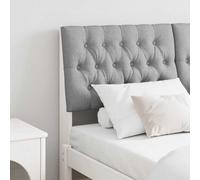 vidaXL Cabecero tapizado Gris Claro 150 cm Madera de pino macizo