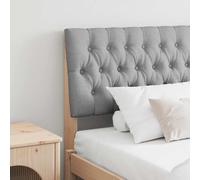 vidaXL Cabecero tapizado Gris Claro 180 cm Madera de pino macizo