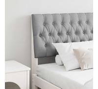 vidaXL Cabecero tapizado Gris Claro 180 cm Madera de pino macizo