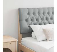 vidaXL Cabecero tapizado Gris Claro 200 cm Madera de pino macizo