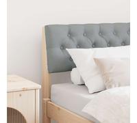vidaXL Cabecero tapizado Gris Claro 75 cm Madera de pino macizo