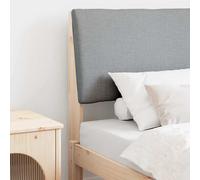 vidaXL Cabecero tapizado Gris Claro 75 cm Madera de pino macizo