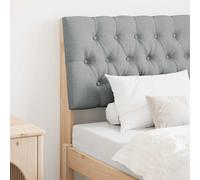vidaXL Cabecero tapizado Gris Claro 80 cm Madera de pino macizo