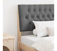 vidaXL Cabecero tapizado Gris oscuro 100 cm Madera de pino macizo