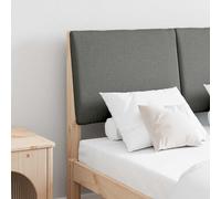 vidaXL Cabecero tapizado Gris oscuro 120 cm Madera de pino macizo