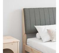 vidaXL Cabecero tapizado Gris oscuro 150 cm Madera de pino macizo