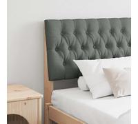 vidaXL Cabecero tapizado Gris oscuro 180 cm Madera de pino macizo