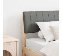 vidaXL Cabecero tapizado Gris oscuro 75 cm Madera de pino macizo
