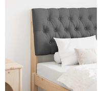 vidaXL Cabecero tapizado Gris oscuro 80 cm Madera de pino macizo