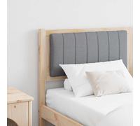 vidaXL Cabecero tapizado Marrón Madera de pino macizo