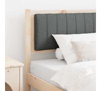 vidaXL Cabecero tapizado Marrón Madera de pino macizo