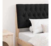 vidaXL Cabecero tapizado Negro 100 cm Madera de pino macizo