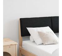vidaXL Cabecero tapizado Negro 120 cm Madera de pino macizo