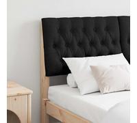 vidaXL Cabecero tapizado Negro 150 cm Madera de pino macizo