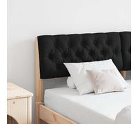vidaXL Cabecero tapizado Negro 160 cm Madera de pino macizo