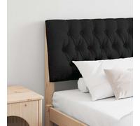 vidaXL Cabecero tapizado Negro 200 cm Madera de pino macizo