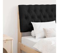 vidaXL Cabecero tapizado Negro 80 cm Madera de pino macizo