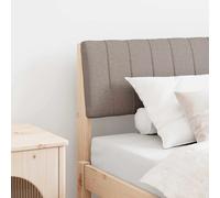 vidaXL Cabecero tapizado Taupé 100 cm Madera de pino macizo