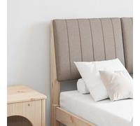 vidaXL Cabecero tapizado Taupé 120 cm Madera de pino macizo
