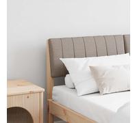 vidaXL Cabecero tapizado Taupé 140 cm Madera de pino macizo