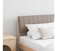 vidaXL Cabecero tapizado Taupé 160 cm Madera de pino macizo