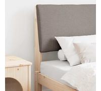 vidaXL Cabecero tapizado Taupé 80 cm Madera de pino macizo