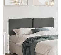 vidaXL Cabecero tapizado y Gris Claro 160 cm Madera de pino macizo