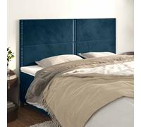 vidaXL Cabecero Terciopelo Azul Oscuro 200x5x118/128 cm