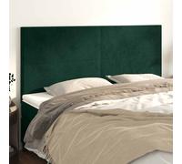 vidaXL Cabecero Terciopelo Verde Oscuro 200x5x118/128 cm