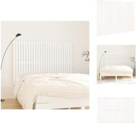 vidaXL Cabecero y piecero para pared, blanco, 159,5 x 3 x 110 cm, madera maciza de pino