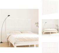 vidaXL Cabecero y piecero para pared, blanco, 166 x 3 x 110 cm, madera maciza de pino