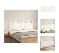 vidaXL Cabecero y piecero para pared, blanco, 185 x 3 x 80 cm, madera maciza de pino