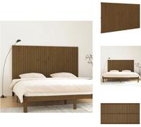 vidaXL Cabecero y piecero para pared, color miel, 204 x 3 x 110 cm, madera maciza de pino