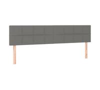 Vidaxl cabeceros 2 unidades de tela gris oscuro 100x5x78/88 cm