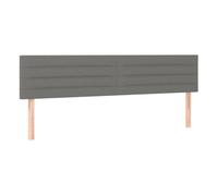 Vidaxl cabeceros 2 unidades de tela gris oscuro 90x5x78/88 cm
